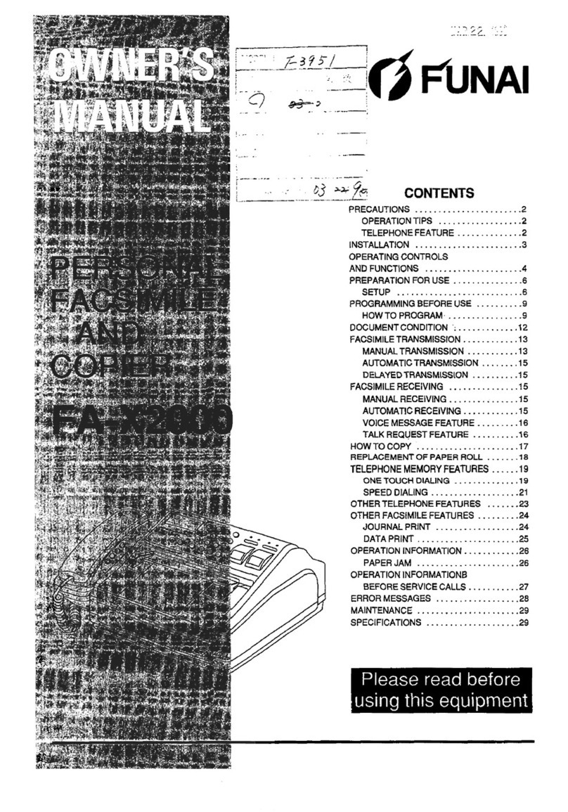 FUNAI FA-X2000 owner's manual