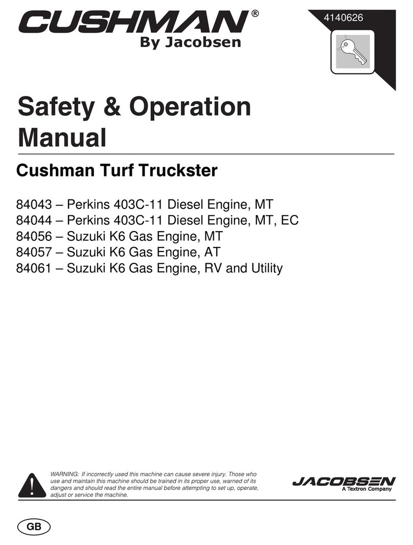 Cushman Turf Truckster 84043 User manual