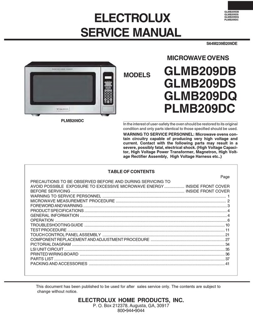 Electrolux GLMB209DB User manual