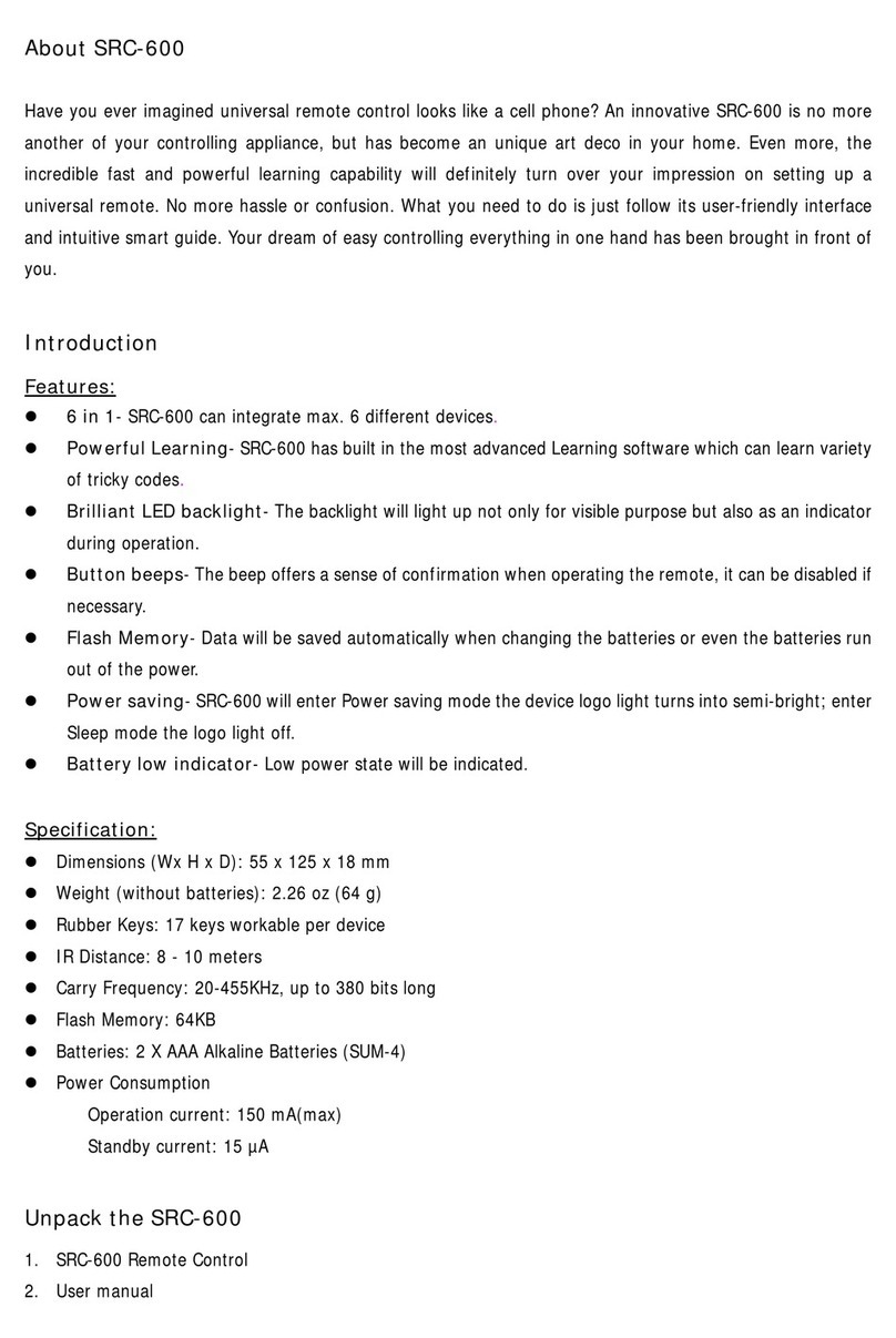 Sunwave SRC-600 User manual