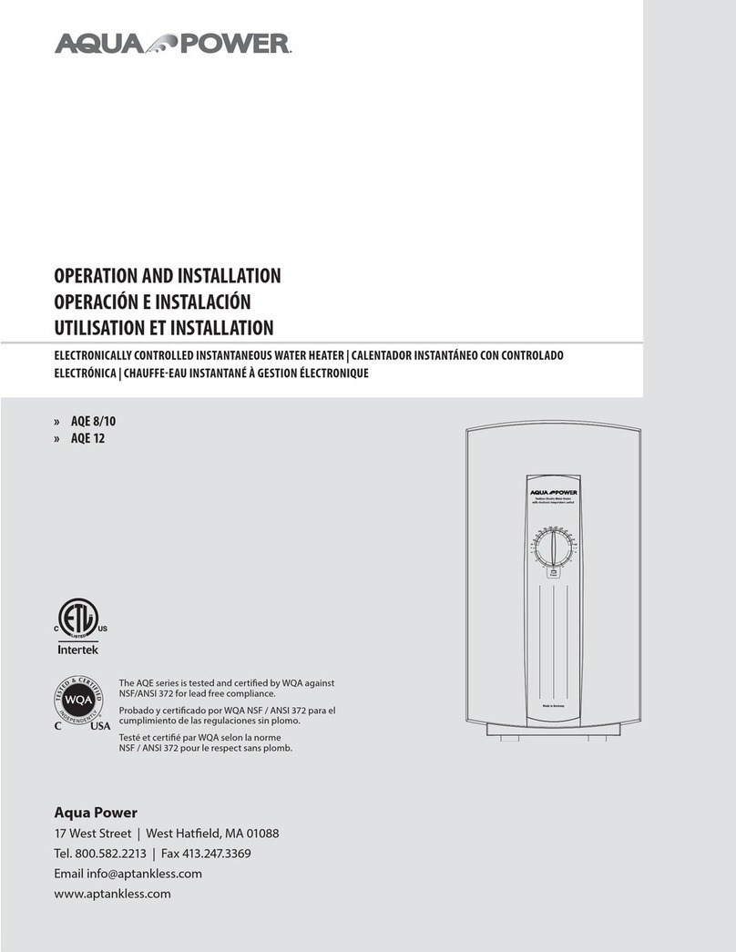 Aqua Power AQE 8/10 Operation and installation
