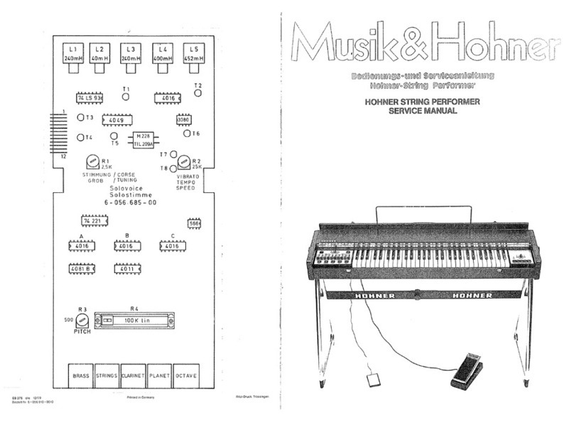 Hohner String Performer Service manual
