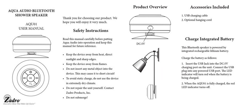 Zadro AQU01 user manual