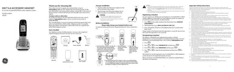 GE 30520 quick guide