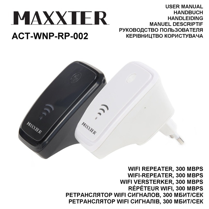MAXXTER ACT-WNP-RP-002 User manual