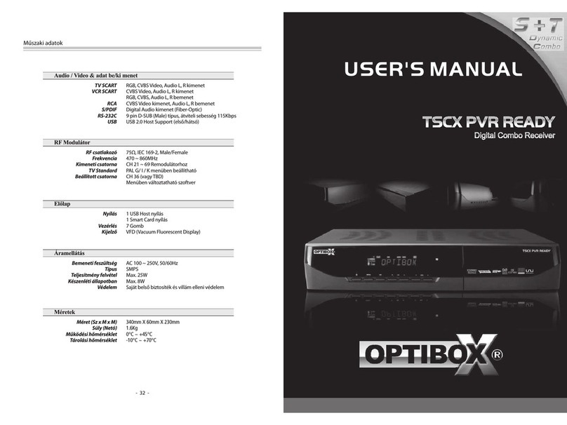 Optibox tscx pvr ready user manual