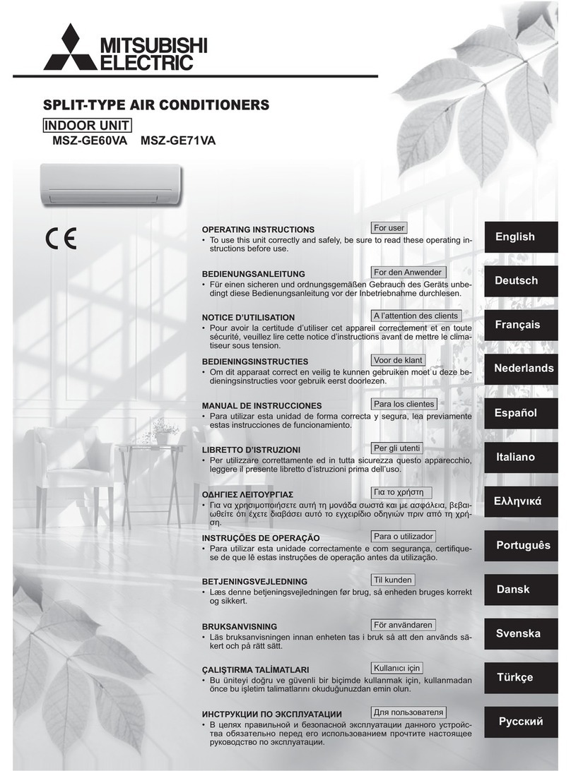 Mitsubishi Electric MSZ-GE60VA User manual
