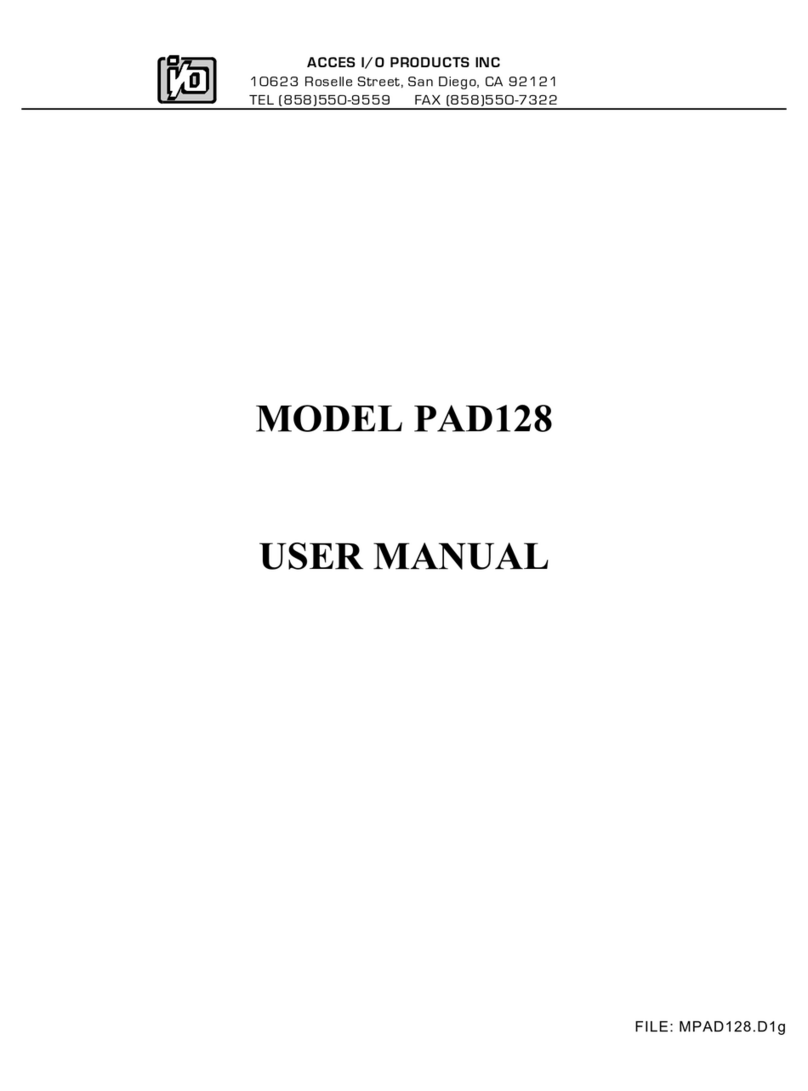 Acces PAD128 user manual