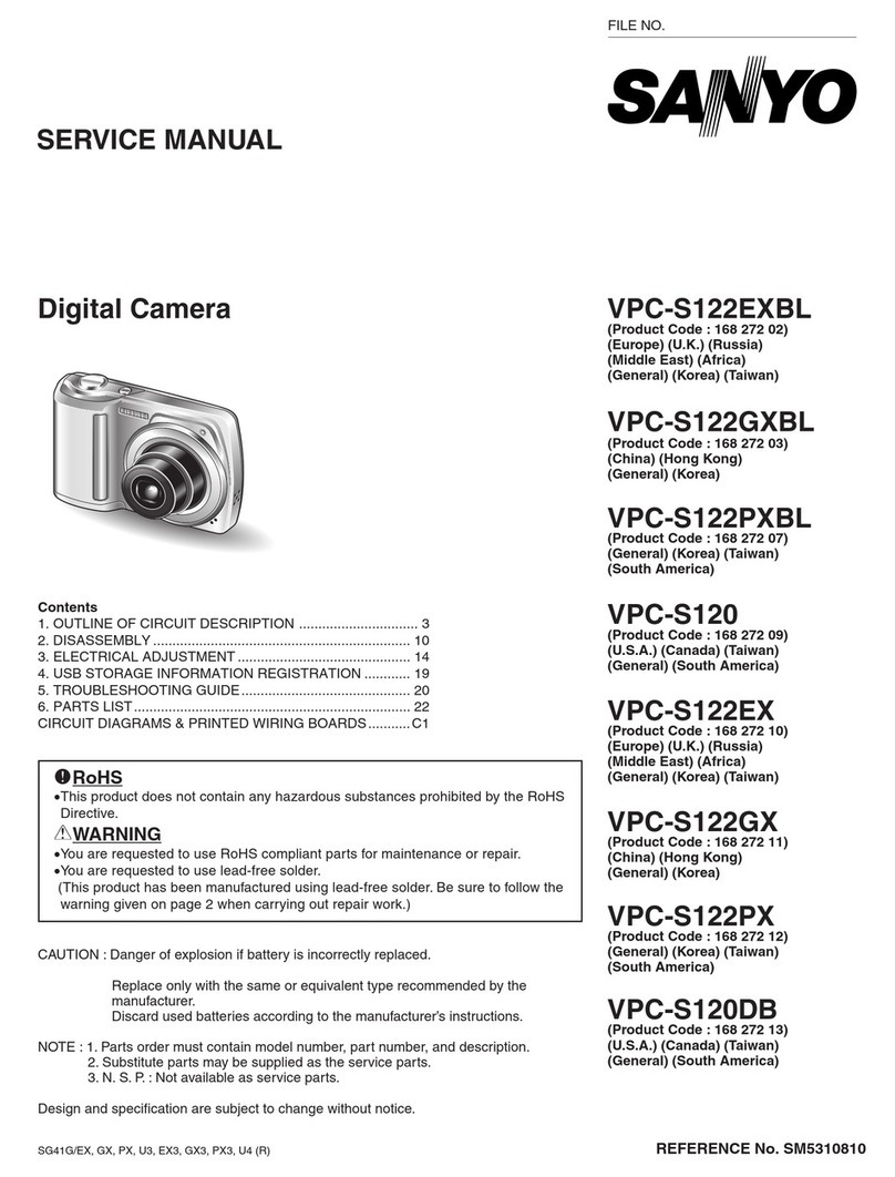 Sanyo VPC-S122EXBL User manual
