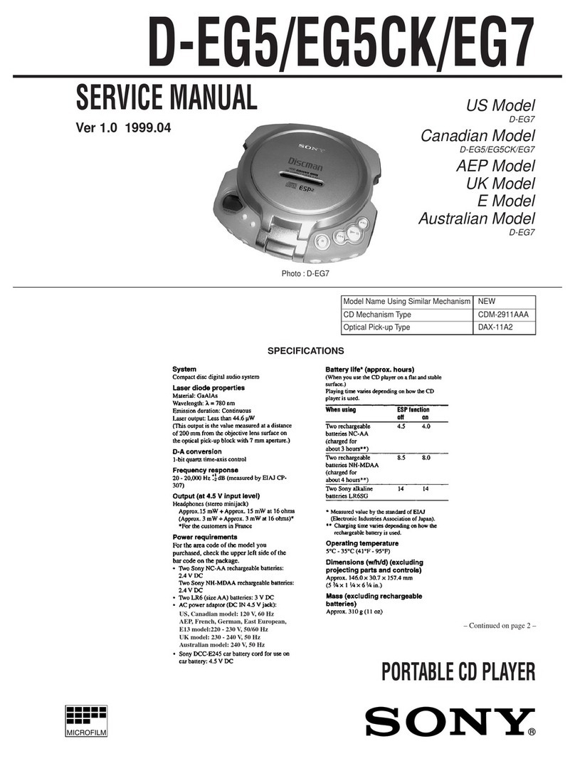 Sony D-EG5 Service manual