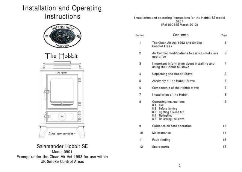 Salamander The Hobbit SE 0901 Installation and operating insctruction manual