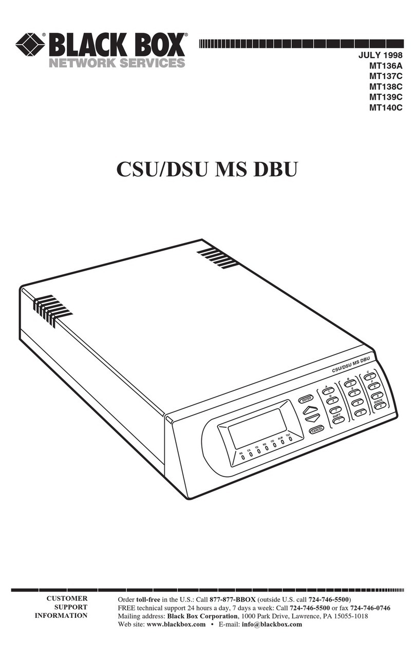 Black Box MT136A user manual