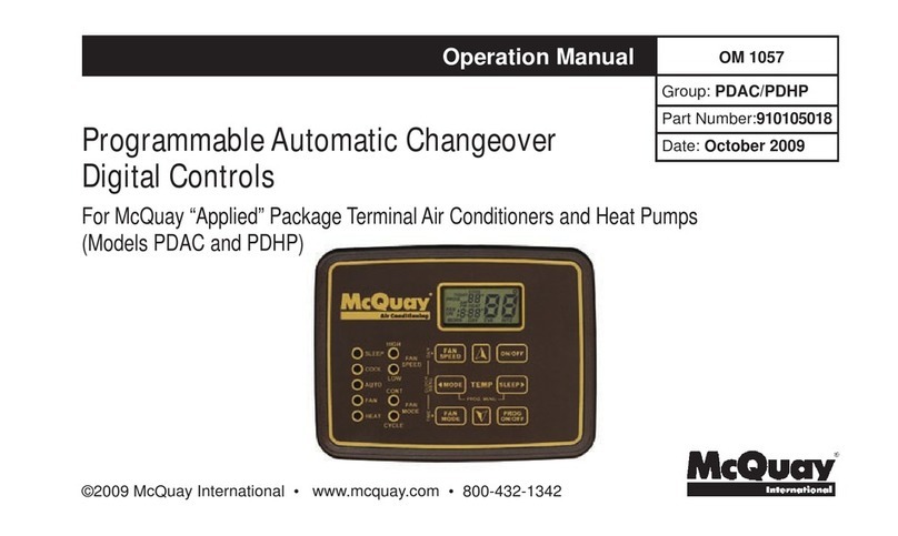 McQuay OM 1057 Operation manual