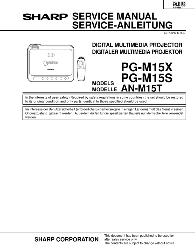 Sharp Notevision PG-M15X User manual