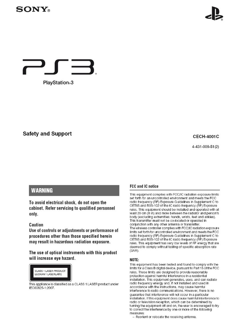 Sony PS3 INFIMOD Safety and support Sony PS3 INFIMOD Safety and support