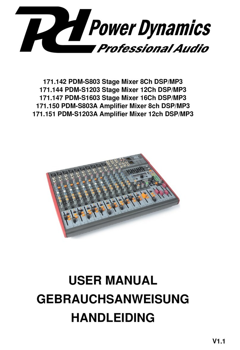 Power Dynamics 171.142 PDM-S803 user manual