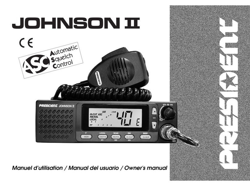 PRESIDENT JOHNSON II User manual