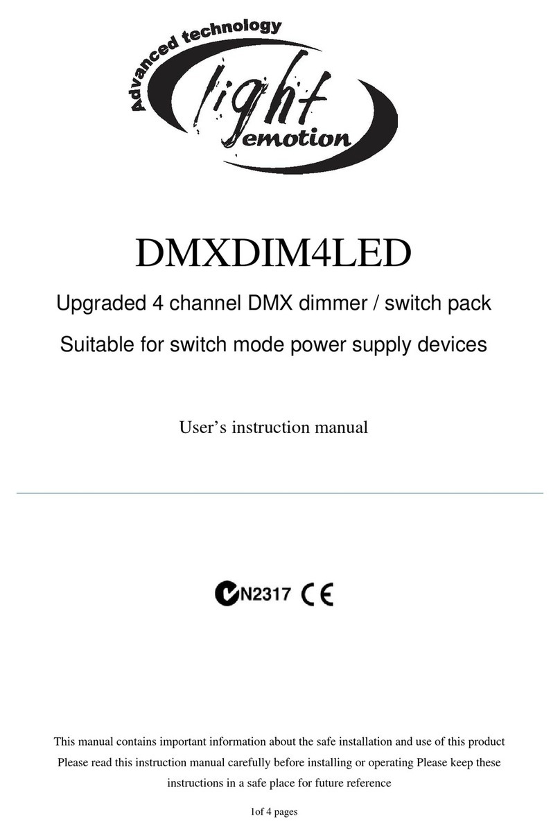 Light Emotion DMXDIM4LED Operator's manual