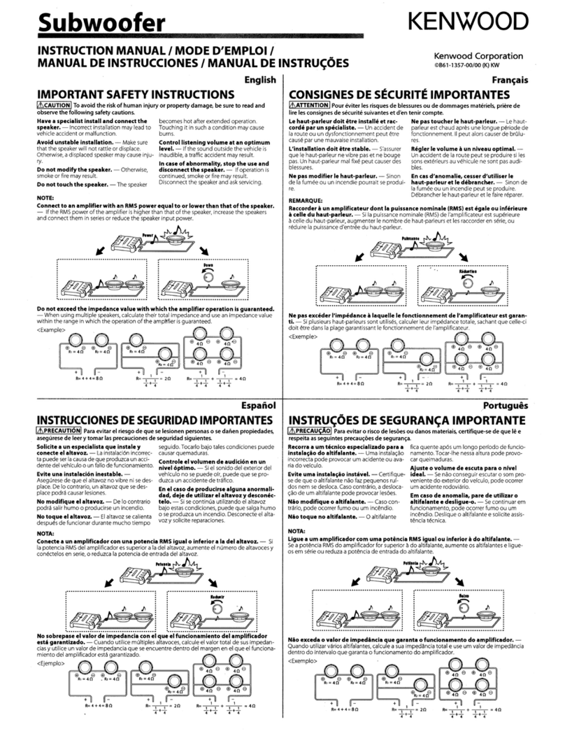 Kenwood XR-W10F User manual