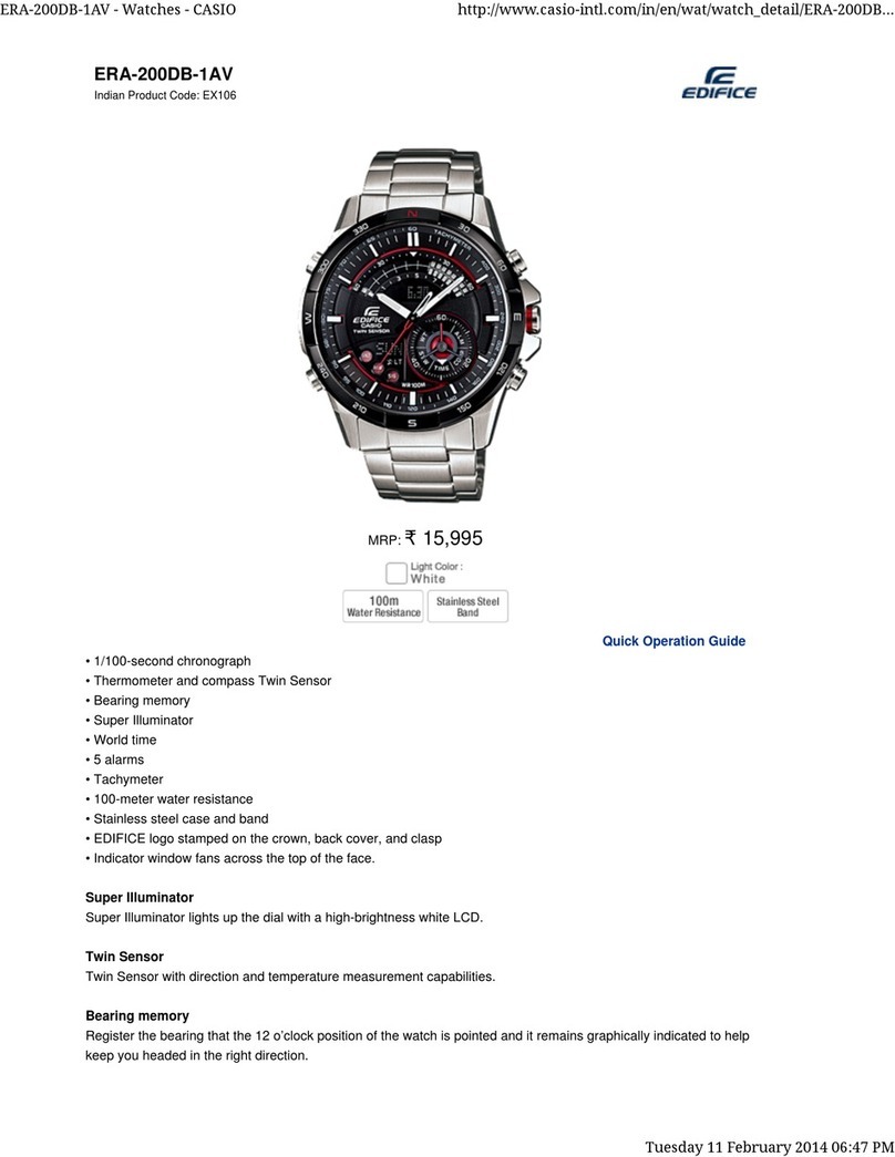 Edifice ERA-200DB-1AV Quick operation guide