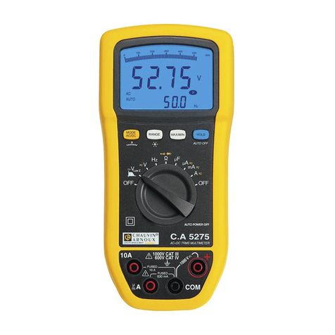 Chauvin Arnoux C.A 5275 user manual