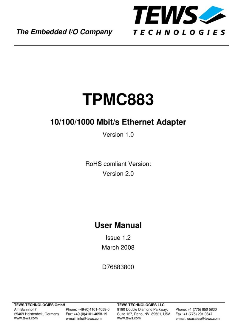 Tews Technologies TPMC883 user manual