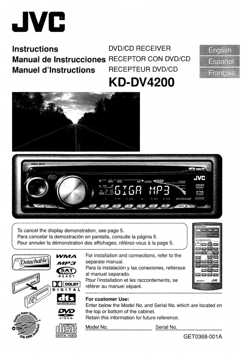 JVC KD-DV4200 - DVD Player With Radio User manual