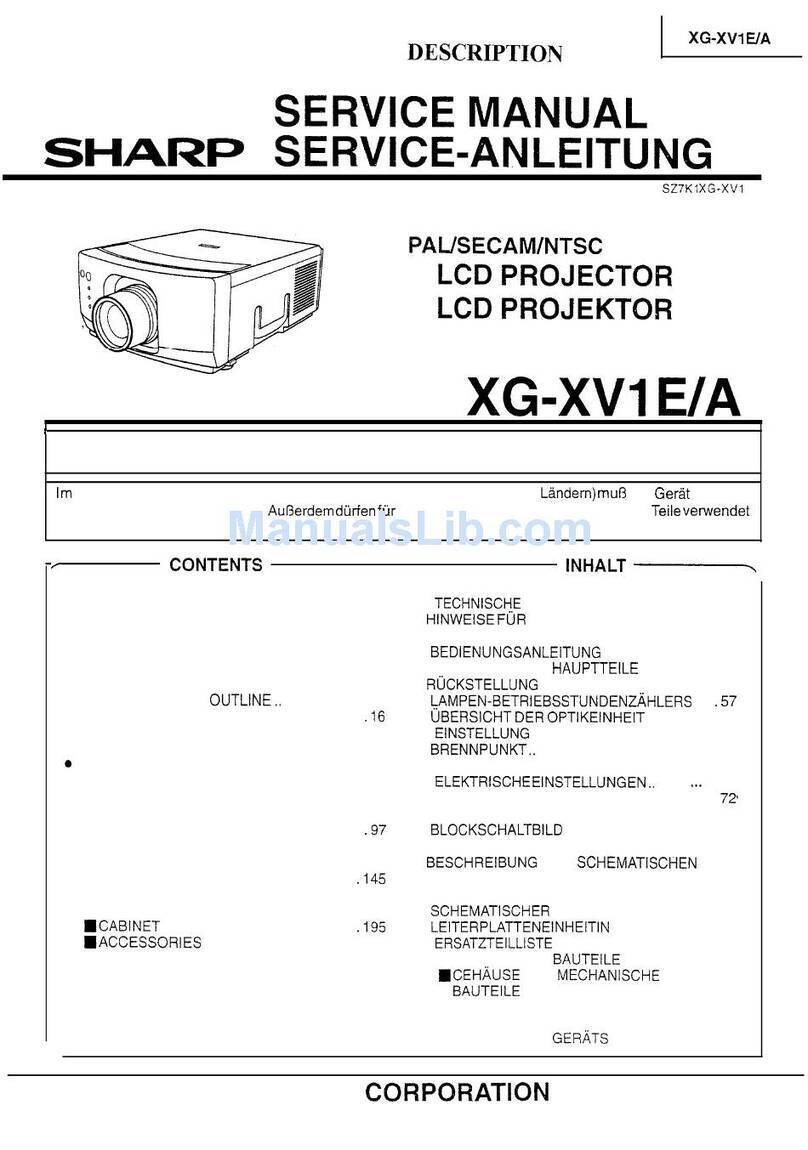 Sharp XG-XVI E/A User manual