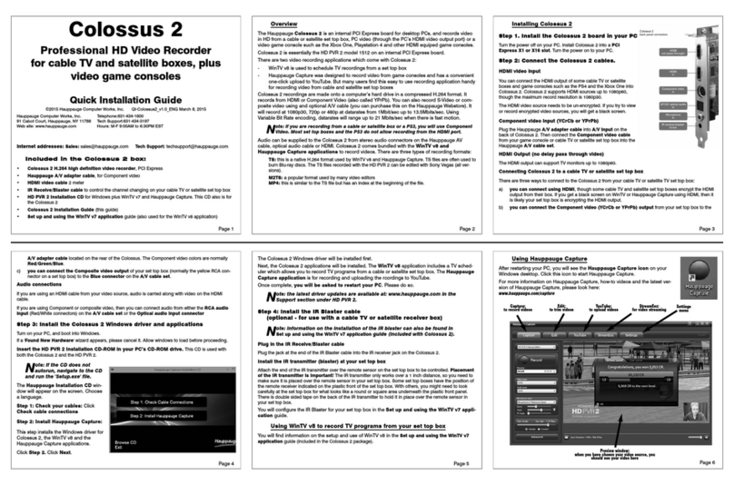 Hauppauge Colossus 2 User manual