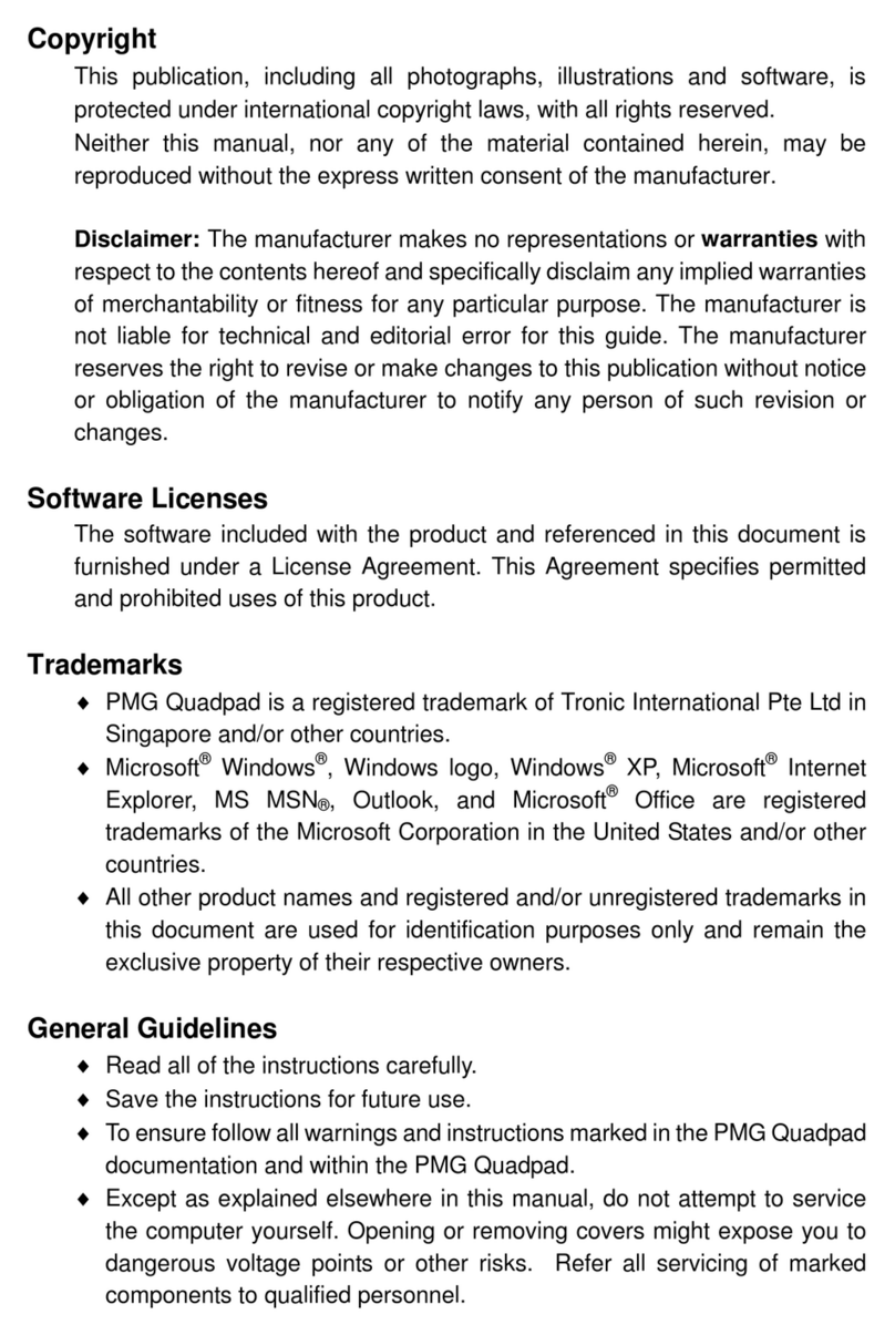 Tronic PMG Quadpad user manual