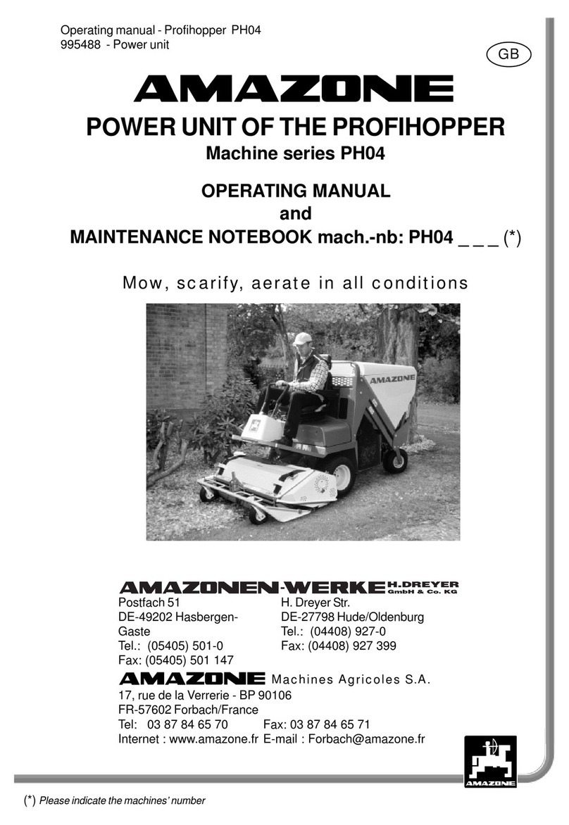 Amazone PH04 Operating manual and maintenance notebook