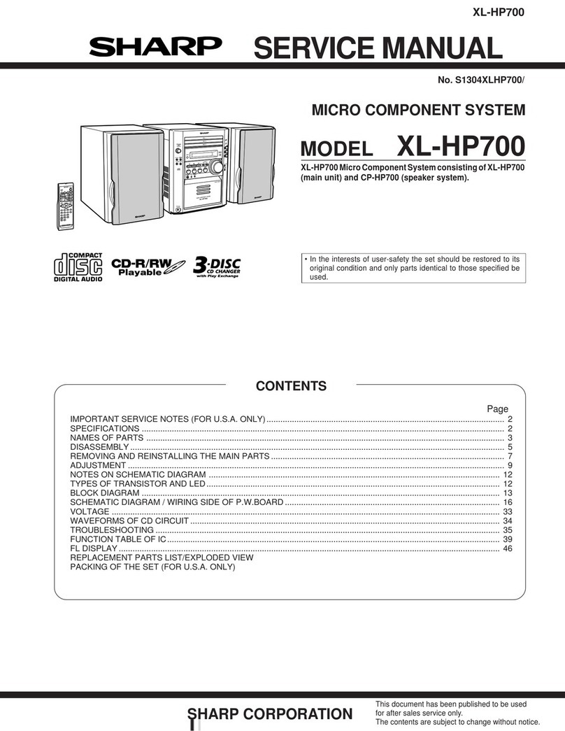Sharp XL-HP700 User manual