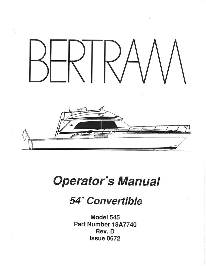 Bertram 54 Convertible 545 Operator's manual