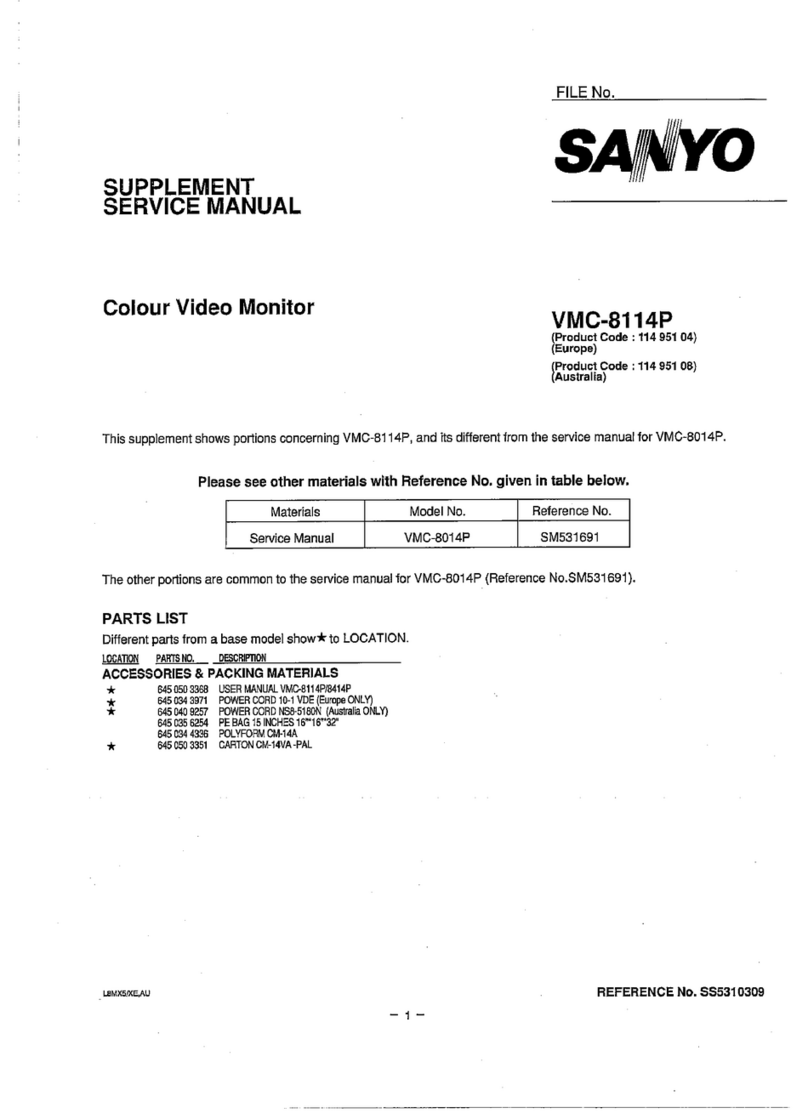 Sanyo VMC-8114 Service manual