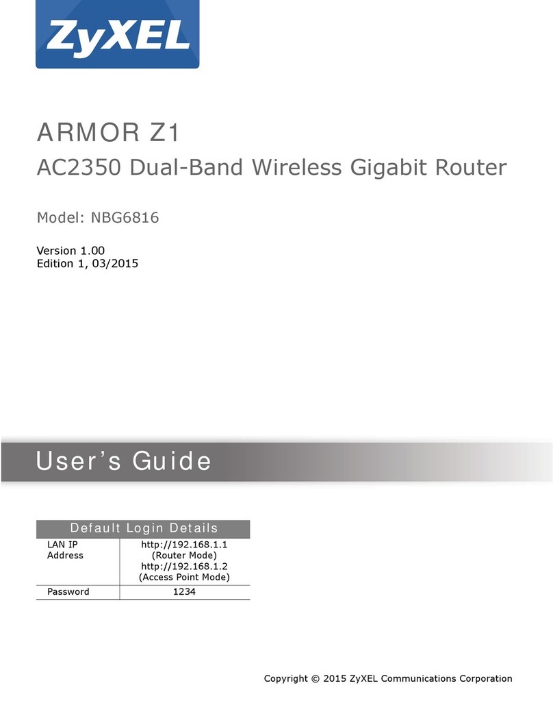 ZyXEL Communications Armor Z1 NBG6816 User manual ZyXEL Communications Armor Z1 NBG6816 User manual