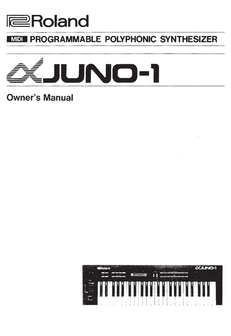 Roland Alpha JUNO-1 User manual