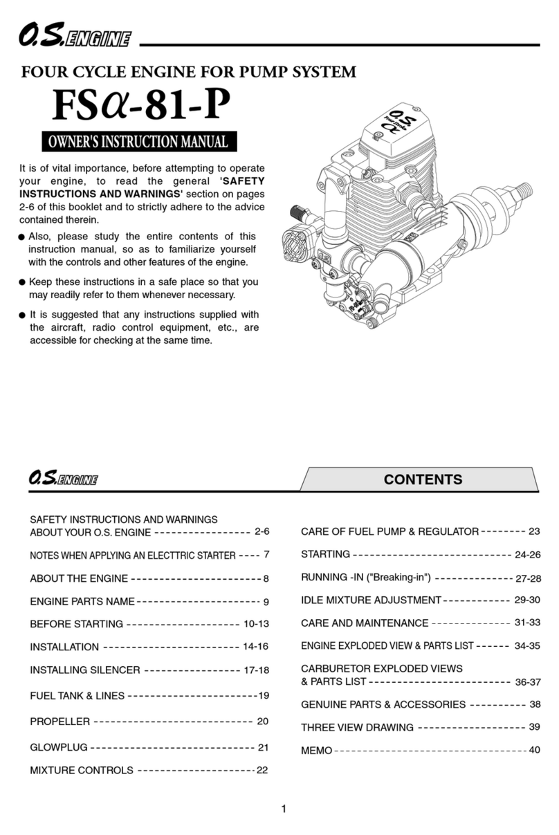 O.S. engine FSA-81-P Setup guide