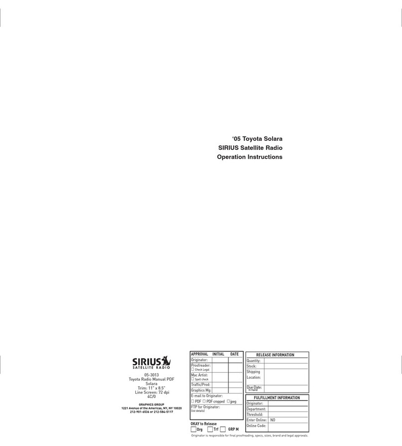 Toyota Solara 2005 User manual