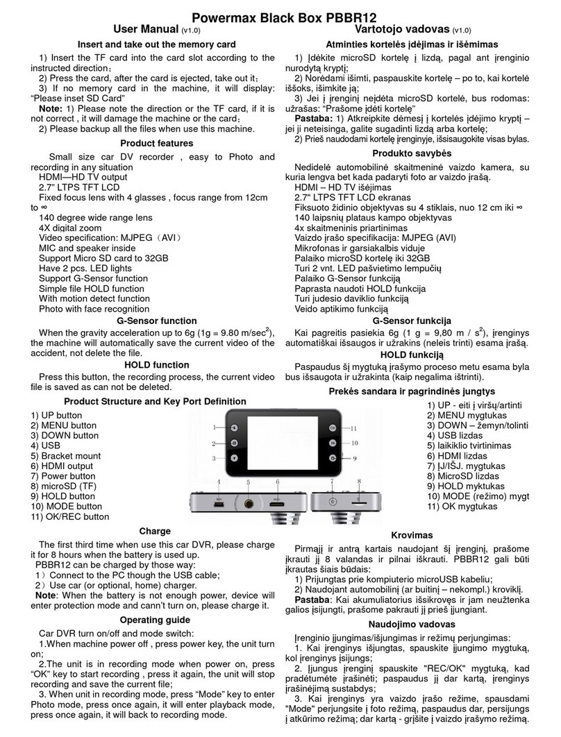 Power Max Black Box PBBR12 user manual