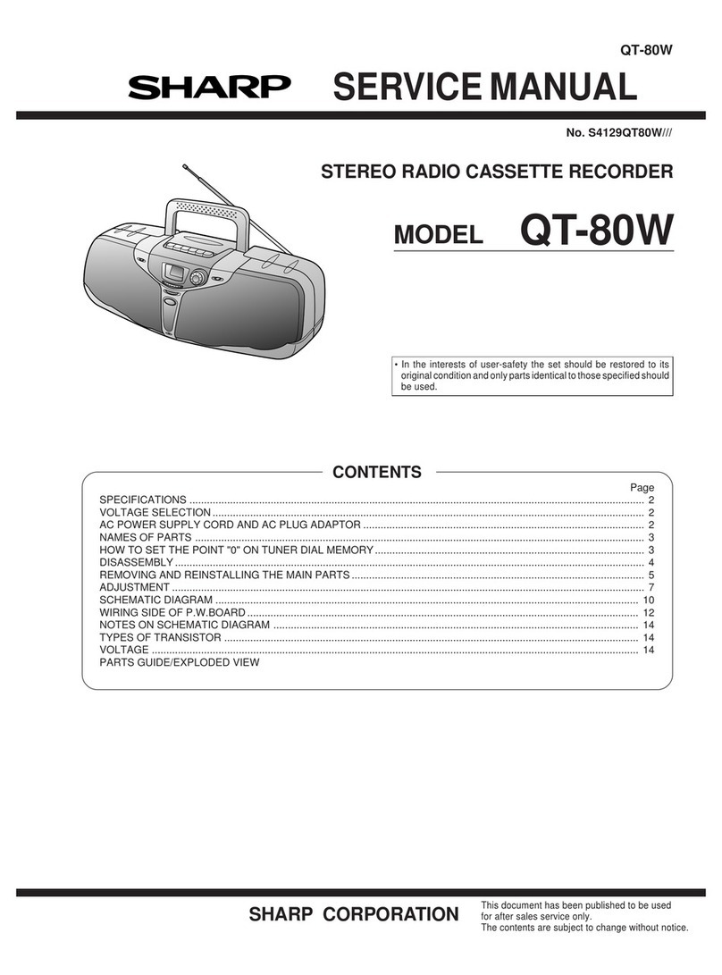 Sharp QT-80W User manual