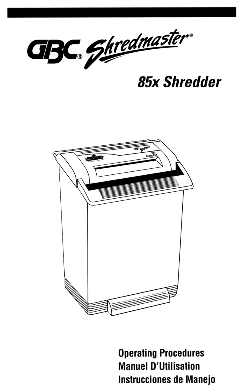 GDC Shredmaster 85x Operating procedures