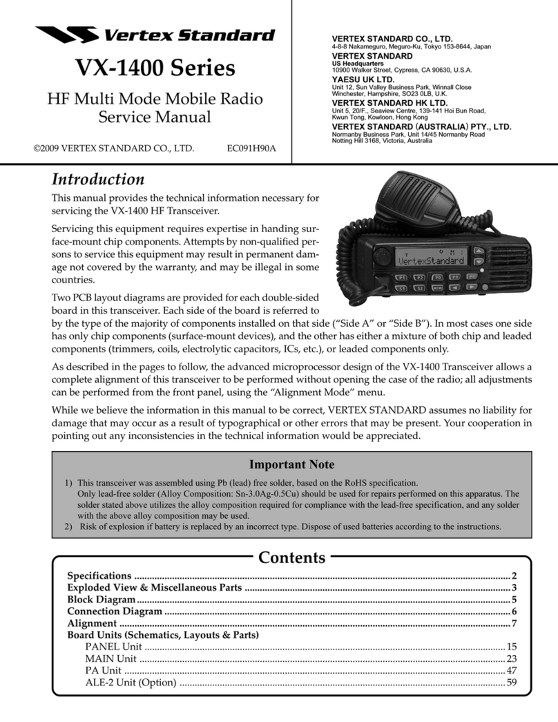 Vertex Standard VX-1400 User manual