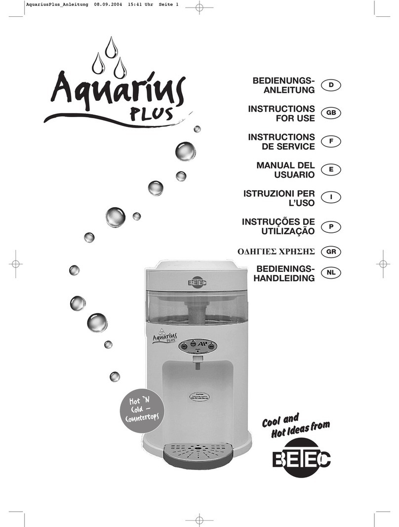 Betec Aquarius Plus Instructions for use