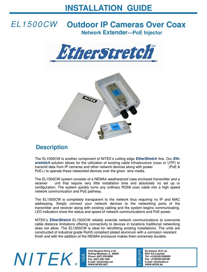 Nitek Etherstretch EL1500CW installation guide