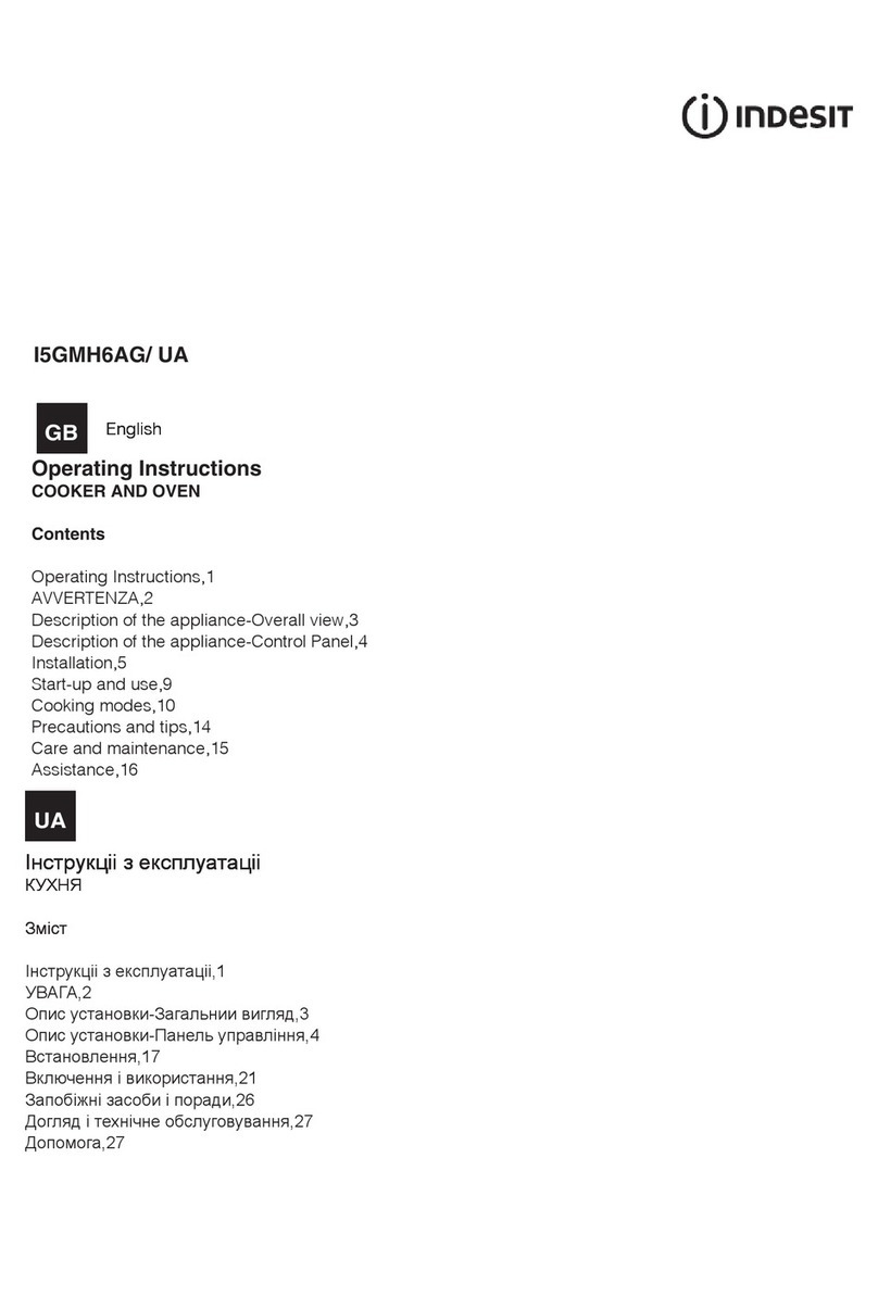Indesit I5GMH6AG operating instructions