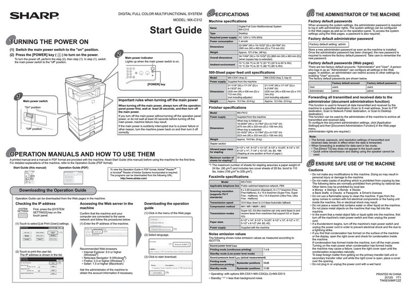 Sharp MX-C312 Guide
