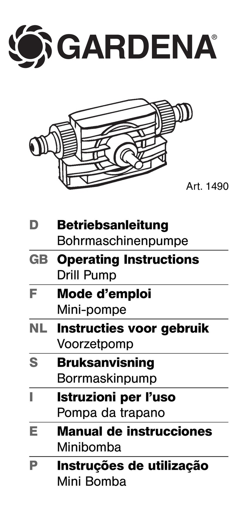 Gardena 1490 operating instructions