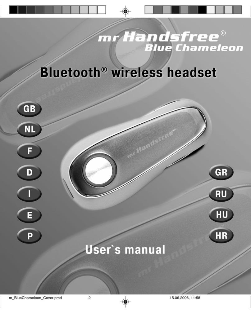 MRHANDSFREE BLUE CHAMELEON user manual