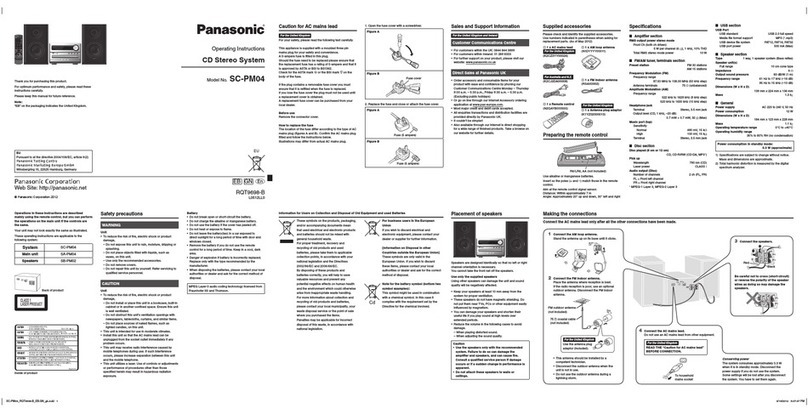 Panasonic SC-PM04 User manual