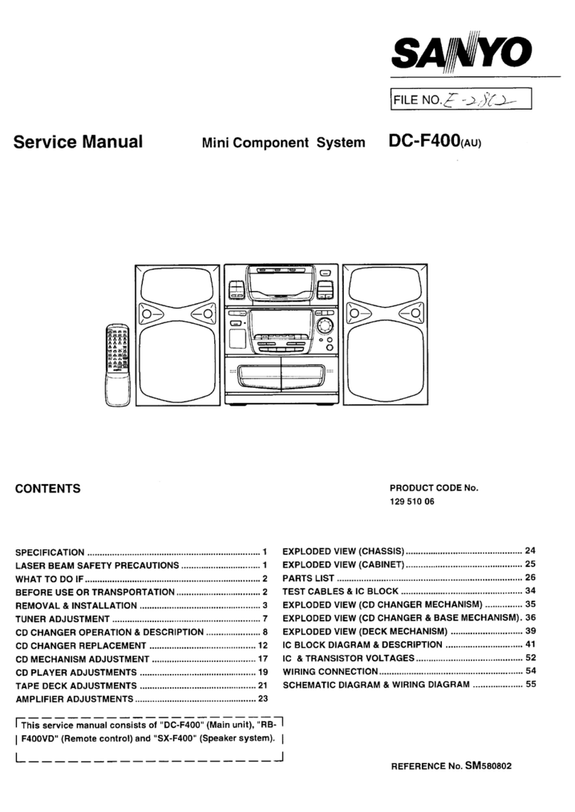 Sanyo DC-F400 User manual
